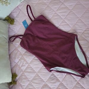 Cupshe Burgundy One Piece Swimsuit